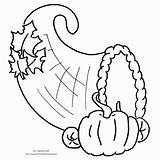 Easy Cornucopia Coloring Pages  XColoringscom sketch template
