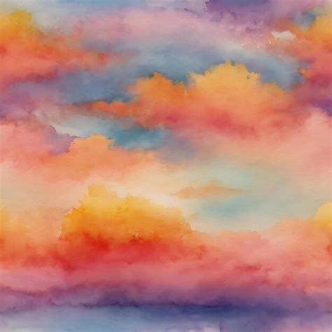 Premium Photo | Sunrise sky watercolor gradient colors beautiful abstract nature wallpaper
