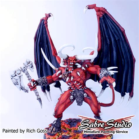 Heresy Miniatures Large Daemon Painted by Rich Goss | Miniature wargaming, Painted miniatures ...