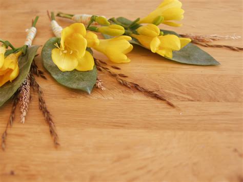 Vintage Gathering Wedding Flowers: Buttonholes for a summer wedding created from wild grasses ...