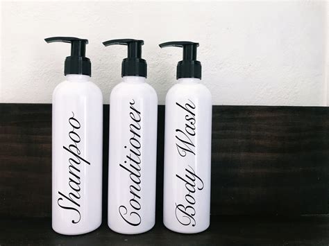 Shampoo Bottle Labels//500 ml or 250 ml Pump Bottle Labels | Etsy