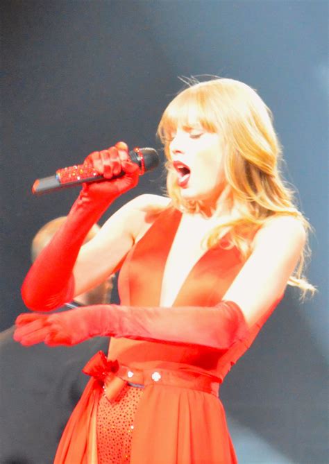 Taylor Swift during The Lucky One on the Red Tour