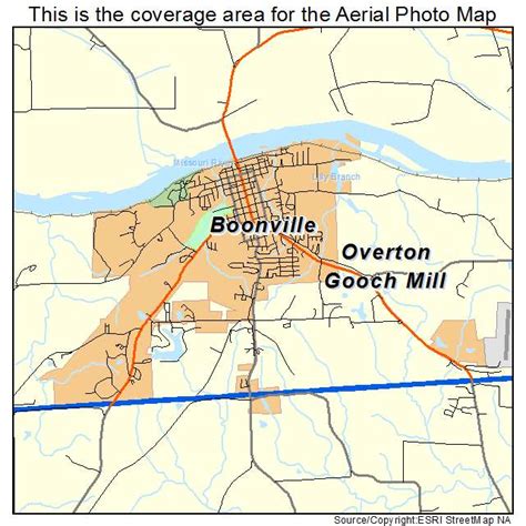 Aerial Photography Map of Boonville, MO Missouri