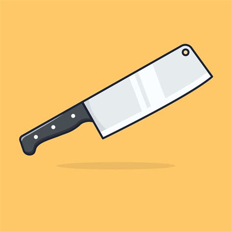 Floating kitchen knife cartoon icon vector illustration. suitable for food icon concept vector ...