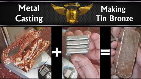 Making my first Bronze bar, Mixing Copper and Tin - YouTube