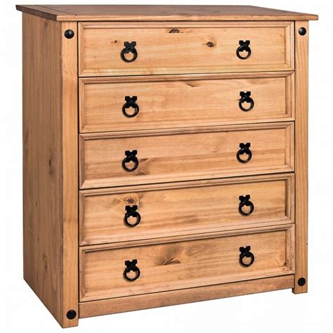 Marton 5 Drawer Chest of Drawers | Bedroom Furniture | Wood Furniture