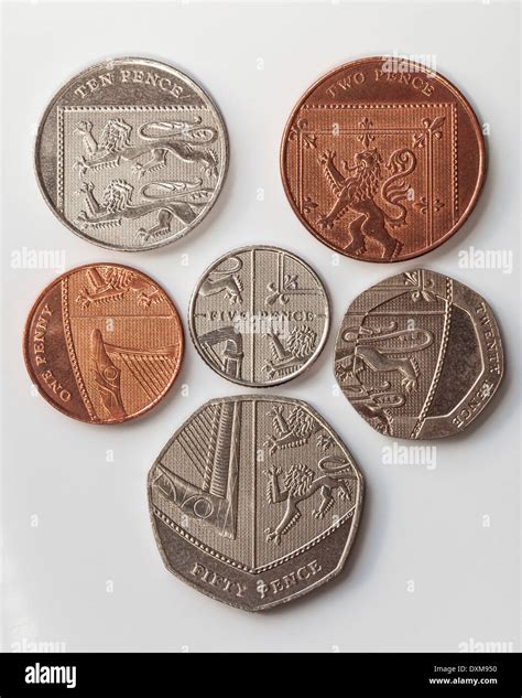 British coins as The Royal Coat of Arms Stock Photo - Alamy