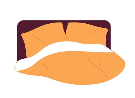 lecho y colchón para bueno dormir semi plano color vector objeto. cama ...