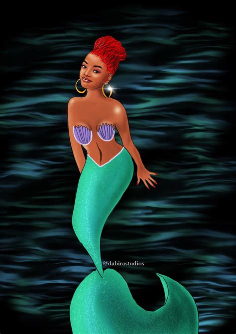 This "Little Mermaid" Fan Art Proves Why Halle Bailey Is #DefinitelyMyAriel