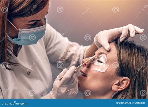 Local Anesthesia in Cosmetic Dermatology Stock Image - Image of ...