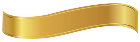 Yellow Golden Ribbon Banner Clip Art