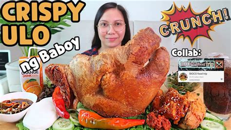 CRISPY ULO NG BABOY | SABOG BATOK | Mukbang Philippines | Chef Obang || Collab with ...