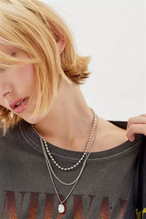 Pearl Ball Chain Layering Necklace | Urban Outfitters