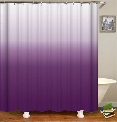 Amazon.com: Shower Curtain Lilac Lavender , For Bathroom Gradual Color ...