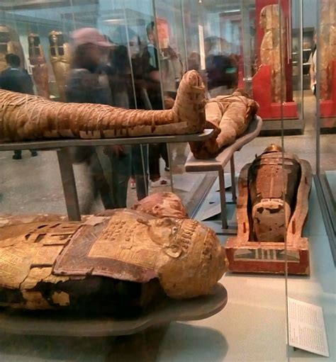 Two Mummies in the British Museum - above, c. 305 BC and below, c. 250 BC. British Museum ...