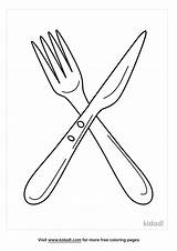 Forks Spoons Coloring Pages sketch template