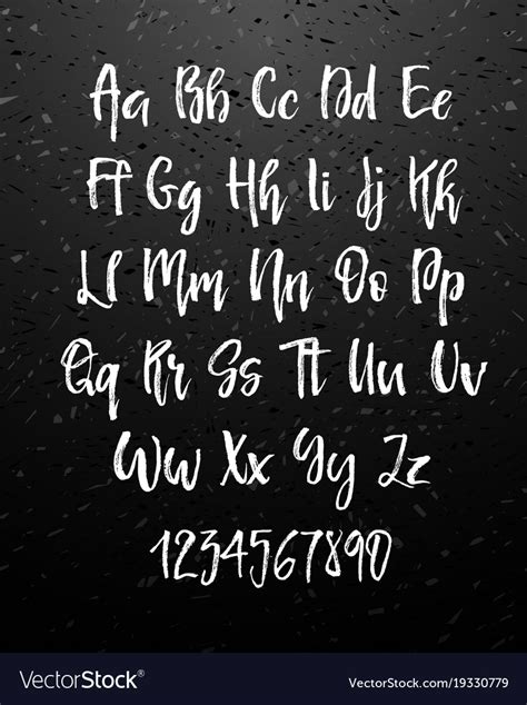 Handwritten brush style modern cursive font Vector Image