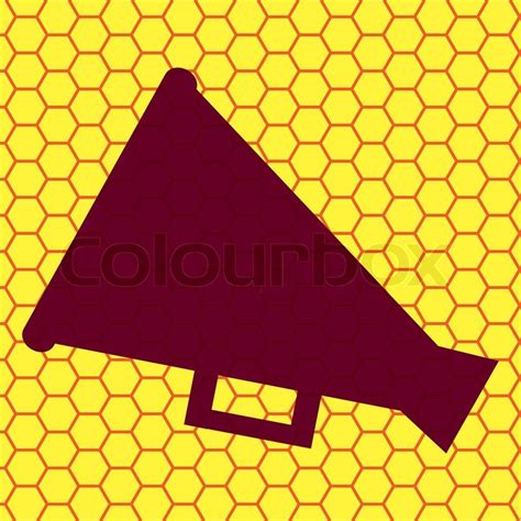 Megaphone, Loud-hailer Flat modern web ... | Stock vector | Colourbox