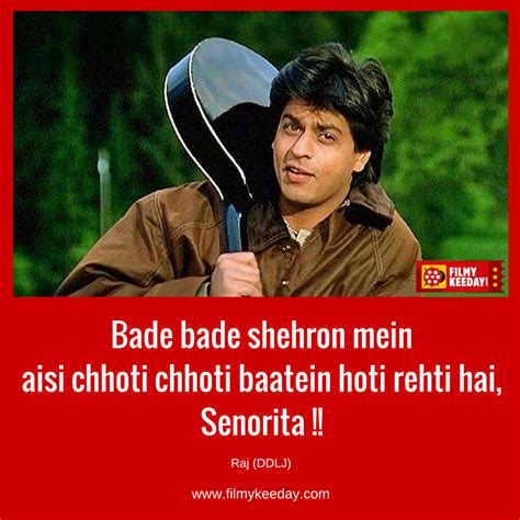 Shahrukh Khan Dialogues All Dialogues of DDLJ film | Movie dialogues, Bollywood quotes, Shahrukh ...