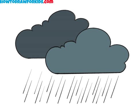 How to Draw Rain for Kindergarten - Easy Drawing Tutorial For Kids