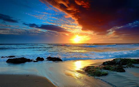 Beach Sunset Desktop Wallpapers - Top Free Beach Sunset Desktop ...