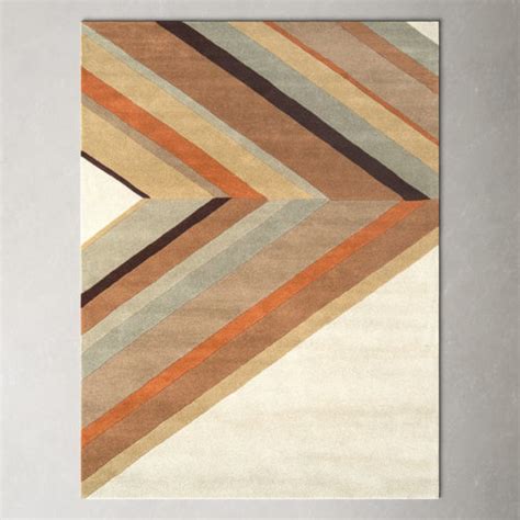 AllModern Handmade Wool Brown/Beige Rug & Reviews | Wayfair