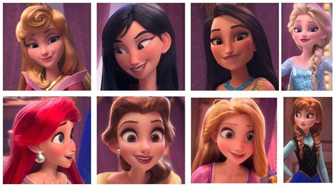 All Disney Princesses in 3D from Ralph Breaks the Internet - YouTube