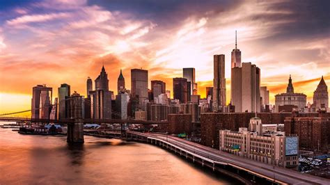 🔥 Download New York City Skyline Sunset Wallpaper by @markwoods | New York 4K Sunset Wallpapers ...