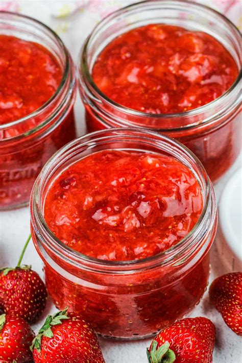 Sugar Free Strawberry Freezer Jam (2 Ingredients) - Our Zesty Life