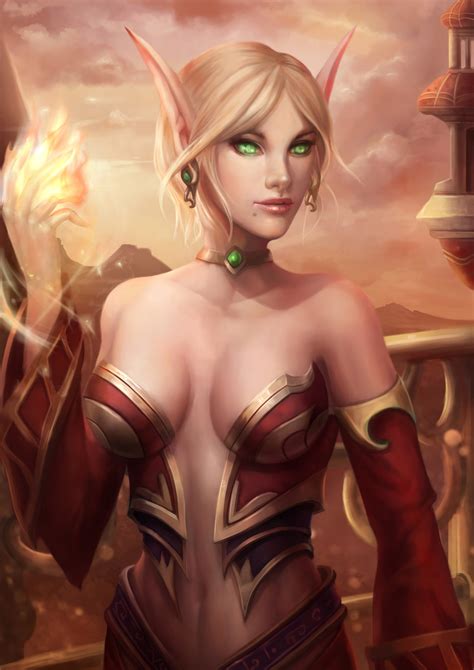 Chu Anh - World of Warcraft Fan art - Blood elf mage