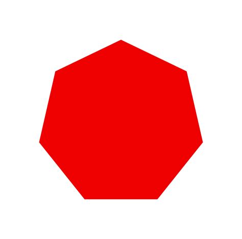 Heptagon with red color icon. septagon vector icon 20293015 Vector Art at Vecteezy