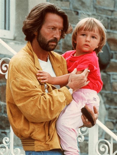 Eric Clapton with his son Conor. Not long after this photo was taken, Conor would die from a 53 ...