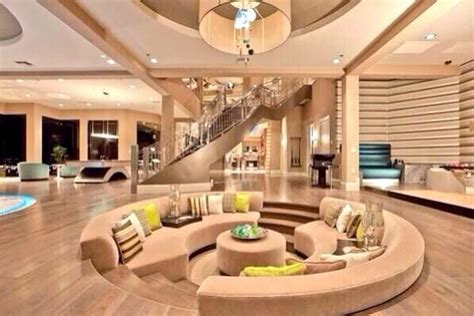 Inside a beautiful mansion | Dream House | Pinterest | House design, Sunken living room, House ...