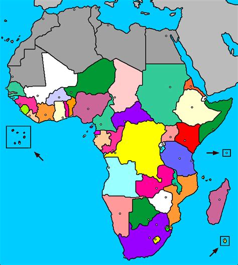 Carte de l’Afrique sub-saharienne : pays et capitales | Africa mapa, Mapa interactivo, África