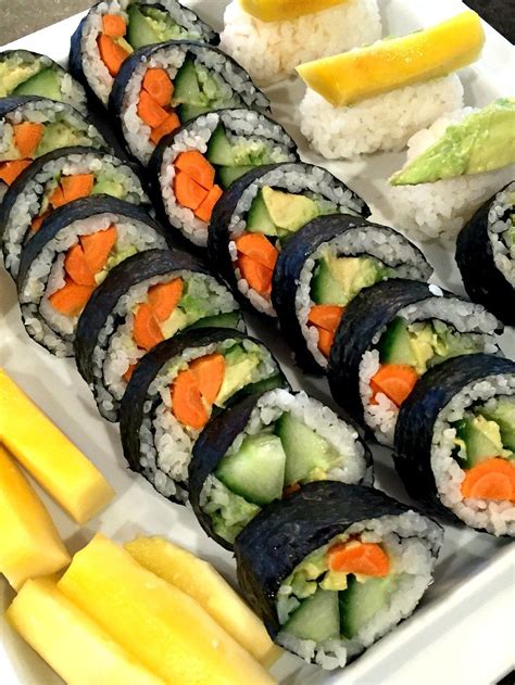 Easy Gluten Free Vegetarian Sushi Rolls | Vegetarian sushi, Vegetarian ...