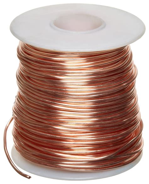 Bare Copper Wire, Annealed, 1lb Spool, 14 AWG, 0.0641" Diameter, 80' Length (Pack of 1): Copper ...