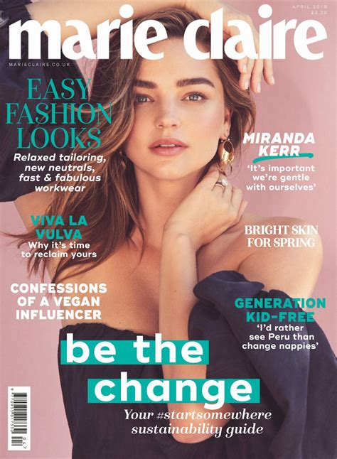 MIRANDA KERR in Marie Claire Magazine, UK April 2019 – HawtCelebs