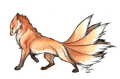 Nine Tail Fox Drawing at GetDrawings | Free download