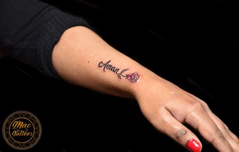 Rose tattoo name tattoo | Tattoos, Rose tattoo, Name tattoo