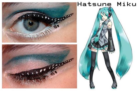 Hatsune Miku Inspired Make-up | Makeup eyeliner, Makeup, Miku