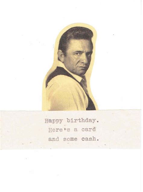 A Card And Some Cash Birthday Card Funny Vintage Johnny Cash | Etsy