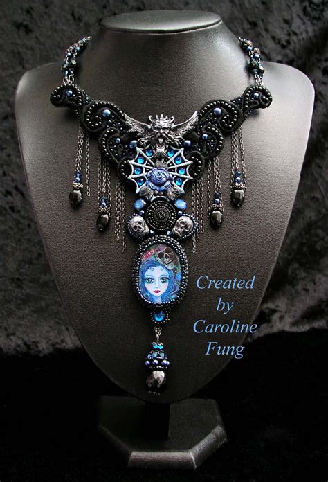 Caroline Fung: A Mixed Media Gothic Pendant Necklace