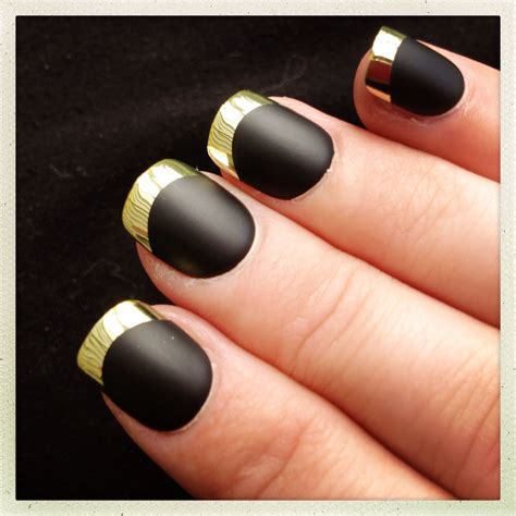 Black and gold nails | Nailed It | Pinterest | Gold nail, Gold and Black