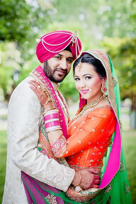 Punjabi wedding bride and groom photography