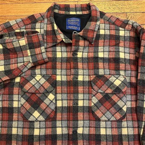 Pendleton Plaid Wool Board Shirt XXL Men Loop... - Depop