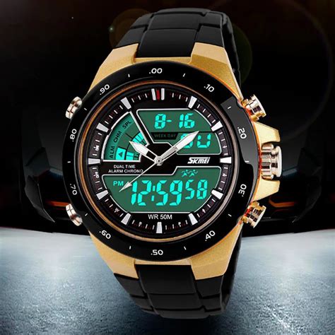 SALE 50M Waterproof Mens Sports Watches Relogio Masculino 2018 Hot Men Silicone Sport Watch ...