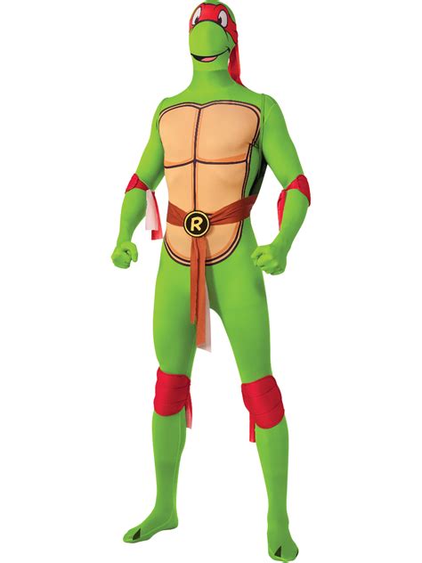 Mens Teenage Mutant Ninja Turtles Raphael 2nd Skin Full Body Jumpsuit Costume - Walmart.com ...