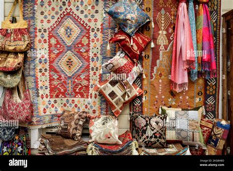 Turkey, Istanbul, Local textile souvenirs at Grand Bazaar Stock Photo - Alamy