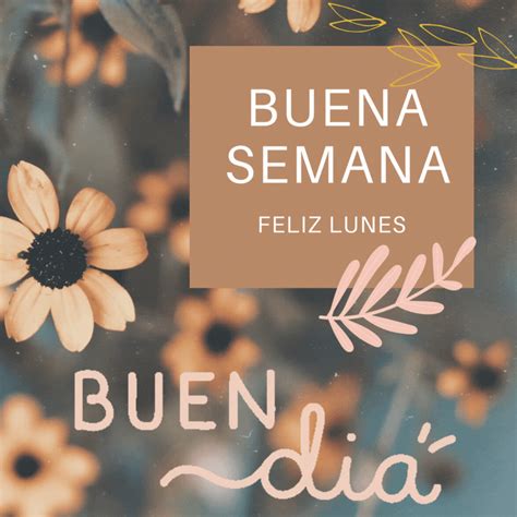 an image of flowers with the words buena semana feliz lines