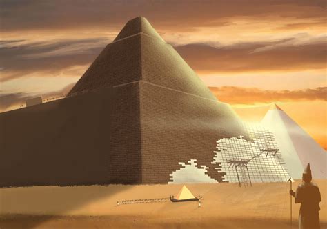 ArtStation - Pyramids in Egypt - construction and finish - concept art.